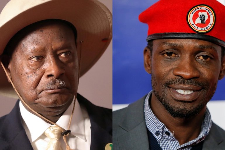 Museveni and Bobi Wine